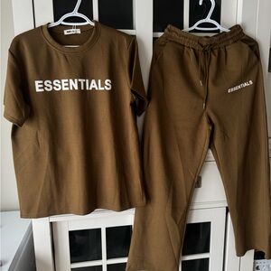 Brown T-Shirt and Joggers Set